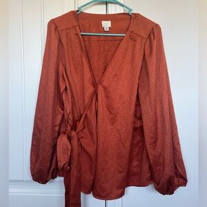 A New Day Wrap Blouse